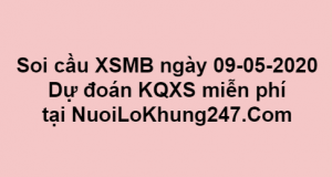 Soi cầu XSMB ngày 09–05–2020