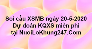 Soi cầu XSMB ngày 20–05–2020