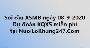 Soi cầu XSMB ngày 08–09–2020