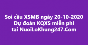 Soi cầu XSMB ngày 20–10–2020