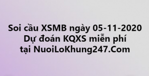 Soi cầu XSMB ngày 05–11–2020