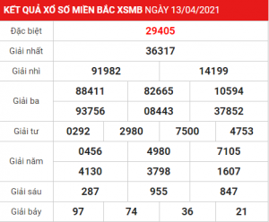 Soi cầu XSMB ngày 14–04–2021